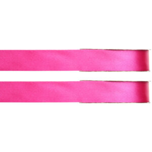 2x Hobby/decoratie fuchsia roze satijnen sierlinten 1 cm/10 mm x 25 meter 10253085