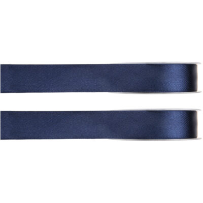 2x Hobby/decoratie navyblauwe satijnen sierlinten 1 cm/10 mm x 25 meter 10253111