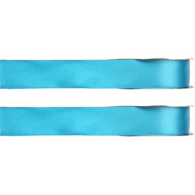 2x Hobby/decoratie turquoise satijnen sierlinten 1 cm/10 mm x 25 meter 10253099