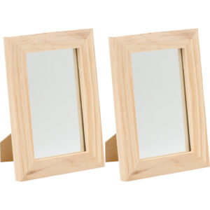 2x Houten spiegels 13