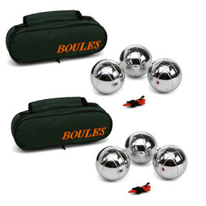 2x Jeu de boules sets met 3 ballen in tas de luxe 10224053