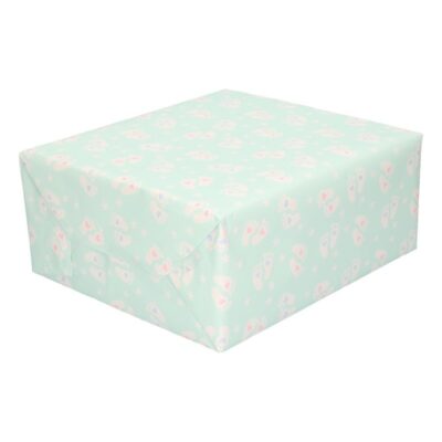 2x Kadopapier Babyshower pastel groen 10189505