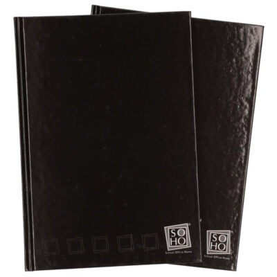 2x Luxe zwarte schriften gelinieerd A4 formaat 10181228