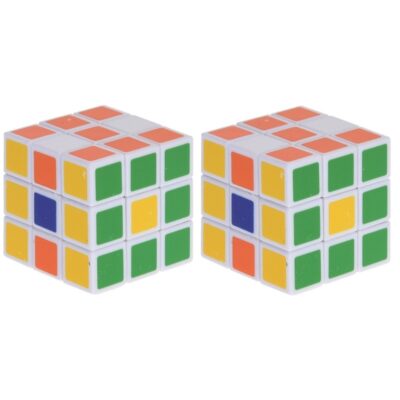 2x Magische kubus puzzel spelletjes 3