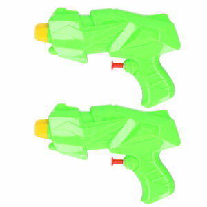 2x Mini waterpistolen/waterpistool groen van 15 cm kinderspeelgoed 10202276