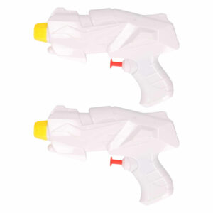 2x Mini waterpistolen/waterpistool wit van 15 cm kinderspeelgoed 10202294