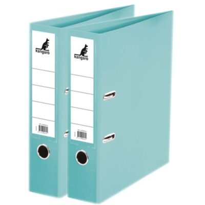 2x Opberg ordners turquoise A4 75 mm 10163549