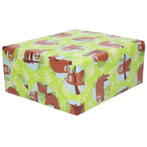 2x Rollen Geschenkpapier luiaard print 200 x 70 cm 10249524