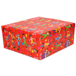 2x Rollen inpakpapier/cadeaupapier Club van Sinterklaas rood 200 x 70 cm 10235311