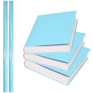 2x Rollen kadopapier / schoolboeken kaftpapier pastel blauw 200 x 70 cm 10306481