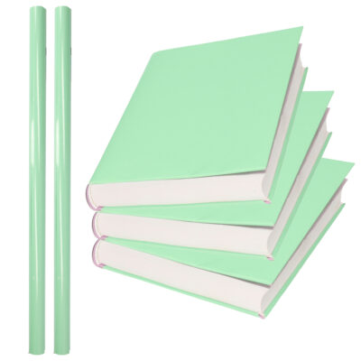 2x Rollen kadopapier / schoolboeken kaftpapier pastel groen 200 x 70 cm 10306459