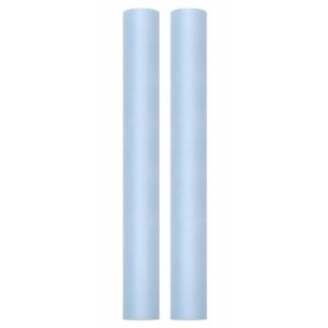 2x Rolletje tule stof lichtblauw 50 cm breed 10135605