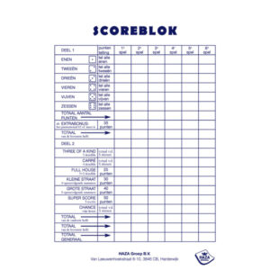 2x Scoreblokken Yahtzee 250 vellen 10218537