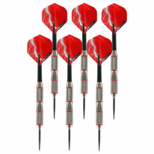 2x Set van 3 dartpijlen Blackjack Brass Red 21 grams 10234435