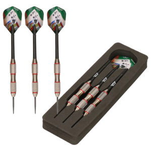 2x Set van 3 dartpijlen Blackjack Brass Red 25 grams 10234446