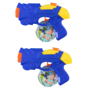 2x Waterpistolen/waterpistool blauw van 19 cm 30 ml kinderspeelgoed 10201622