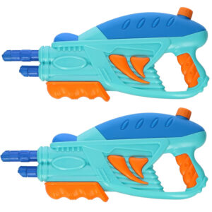 2x Waterpistolen/waterpistool blauw van 42 cm 350 ml kinderspeelgoed 10201698