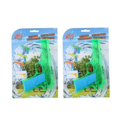 2x Waterpistolen/waterpistool groen van 18 cm kinderspeelgoed 10201722