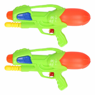 2x Waterpistolen/waterpistool groen van 30 cm kinderspeelgoed 10202195