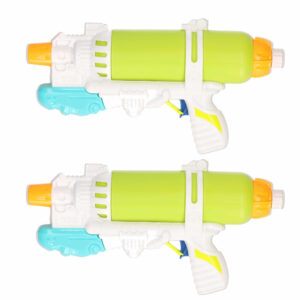 2x Waterpistolen/waterpistool groen/wit van 34 cm kinderspeelgoed 10202178