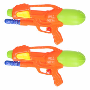 2x Waterpistolen/waterpistool oranje van 30 cm kinderspeelgoed 10202191