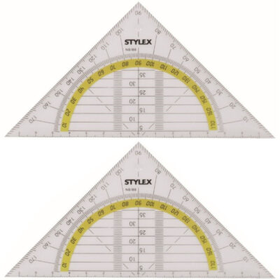 2x Wiskunde driehoek 14 cm 10184121