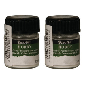 2x Witte acrylverf/allesverf potjes 15 ml hobby/knutselmateriaal 10193987