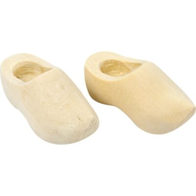 2x paar Houten mini klompjes van 4 cm 10116675