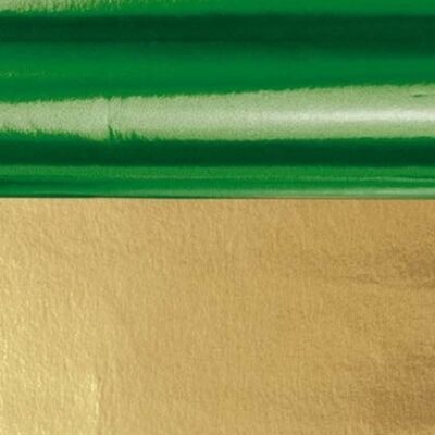 2x rollen knutsel folie groen/goud 50 x 80 cm 10249407