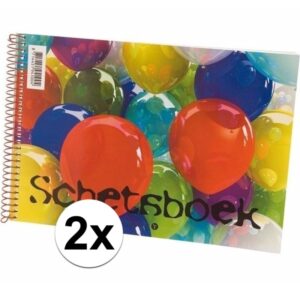 2x stuks Schetsboeken tekenpapier wit papier A4 10118752