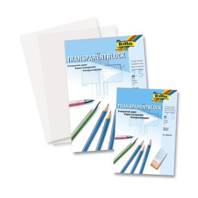 2x stuks blok transparant overschrijf papier A4 10137849