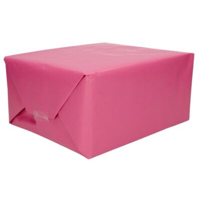 2x stuks rollen Kraft cadeaupapier roze 70 x 200 cm 10206619