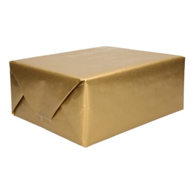 2x stuks rollen Kraft cadeaupapier/inpakpapier goud 200 x 70 cm 10206527