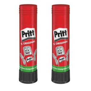 2x stuks transparante lijmstiften Pritt 22 gram 10205384