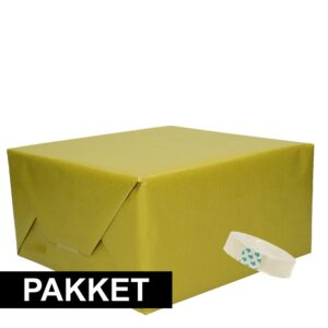 3 stuks kraft inpakpapier met rolletje plakband 10105986