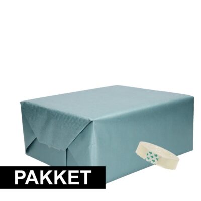 3 stuks kraft inpakpapier met rolletje plakband 10105990