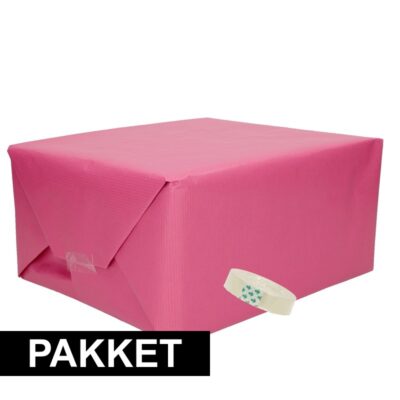 3 stuks kraft inpakpapier met rolletje plakband 10105992