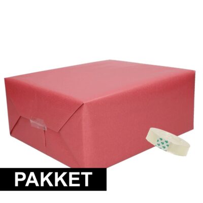 3 stuks kraft inpakpapier met rolletje plakband 10105996