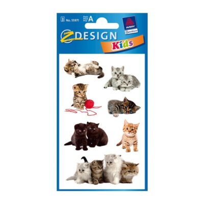 3 vellen met kitten stickers 10062955