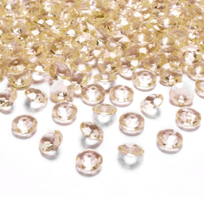 300x Hobby/decoratie gouden diamantjes/steentjes 12 mm/1