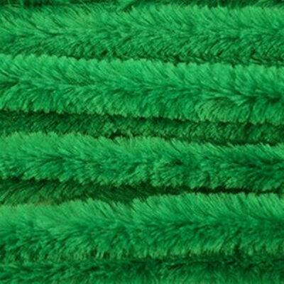 30x Groen chenille draad 14 mm x 50 cm 10188145