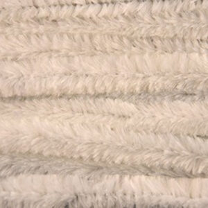 30x Wit chenille draad 14 mm x 50 cm 10188127