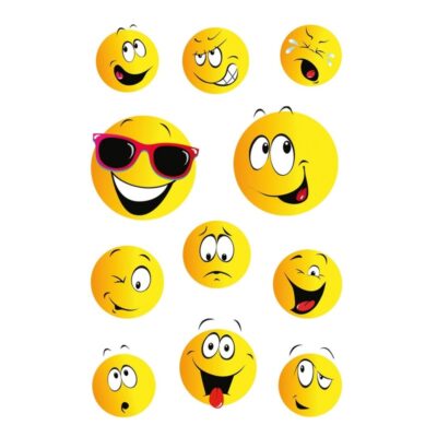 33x Smiley stickertjes voor kinderen 10139572