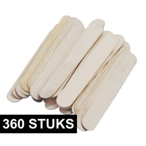 360x Knutsel stokjes van hout naturel 150 x 20 mm 10165952