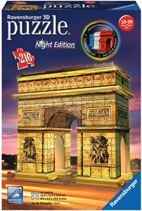 3D Puzzel - Arc de Triomphe - Night Edition (216 stukjes) 21982054935