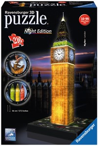 3D Puzzel - Big Ben - Night Edition (216 stukjes) 21982054491