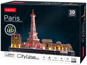 3D Puzzel - Paris LED (115 stukjes) 37238682455