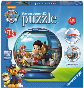 3D Puzzel - Paw Patrol Puzzelbal (72 stukjes) 21982061433