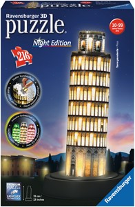 3D Puzzel - Toren van Pisa - Night Editie (216 stukjes) 21982065203