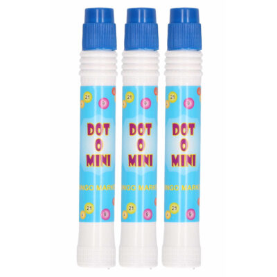 3x Bingo stiften/markers blauw 10131938